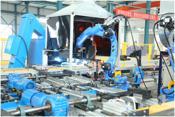 国内首条预埋槽道全自动机器人焊接生产线顺利通过中国铁建重工集团验收