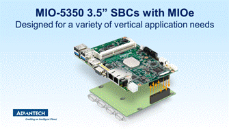 研华MIO-5350 3.5寸单板电脑 搭载Intel Pentium N4200/Celeron N3350/Atom E3900系列处理器