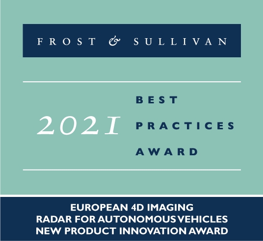 Arbe荣获Frost & Sullivan“2021欧洲新产品创新奖”