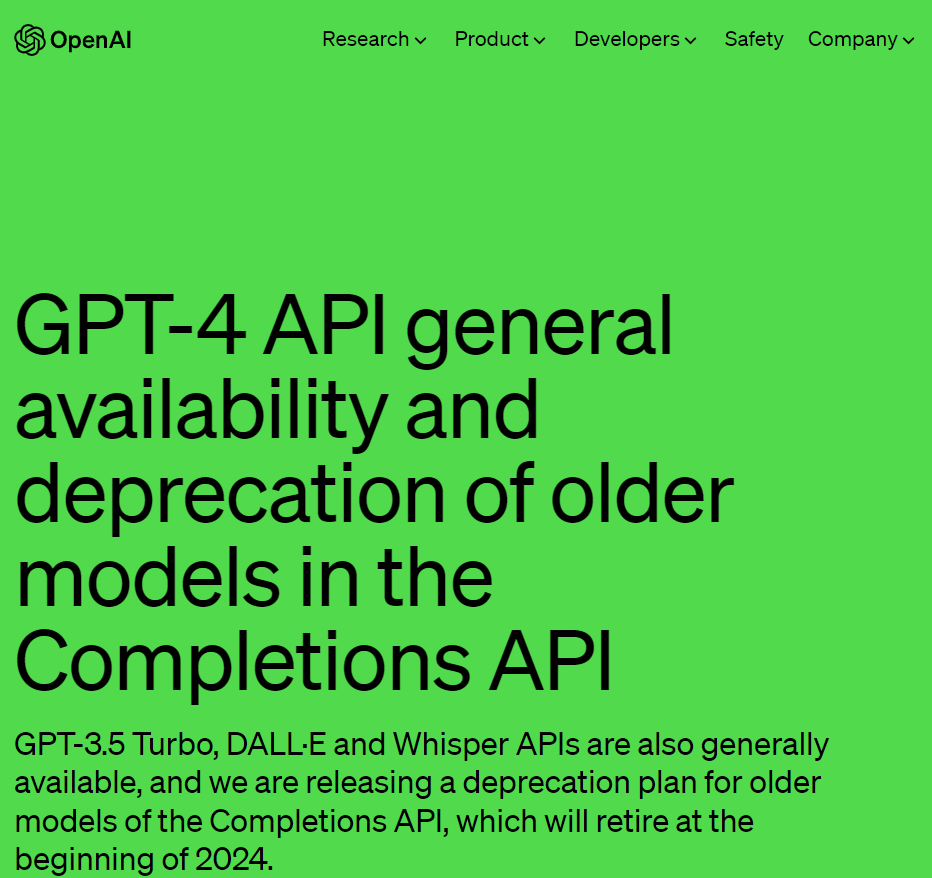 重磅！OpenAI放大招：GPT-4 API全面开放