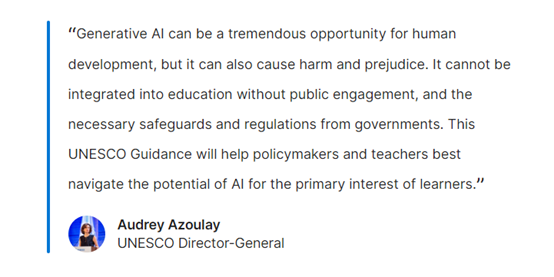 有关AI与教育，联合国教科文组织发布首份全球指南