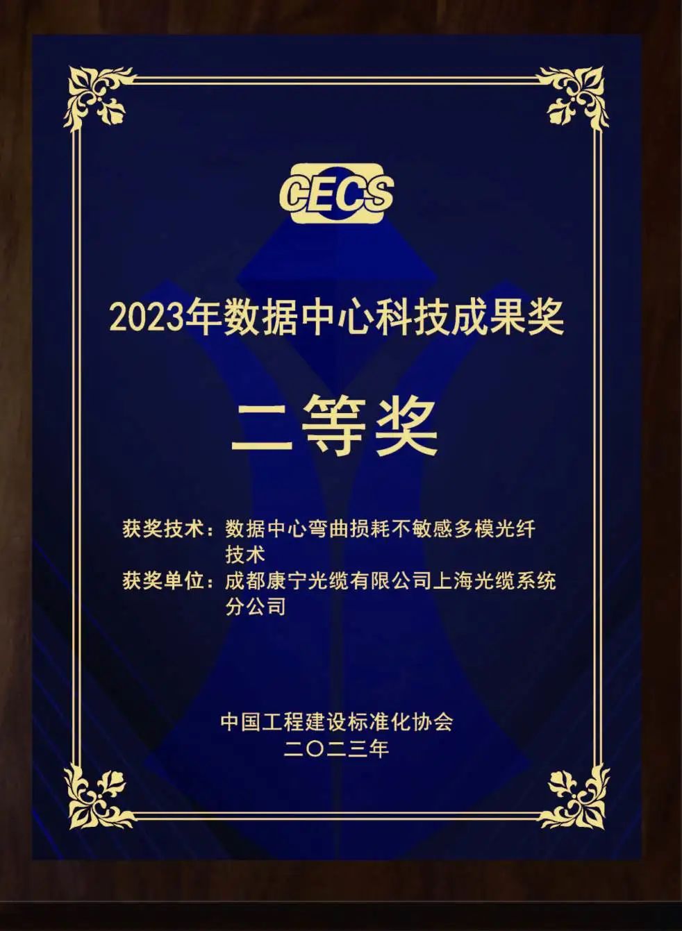CDCC标准峰会 | 康宁荣获2023数据中心科技成果奖！
